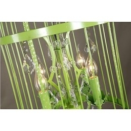 Vintage Iron Cage Trappe Lampe Lysekrone Krystal