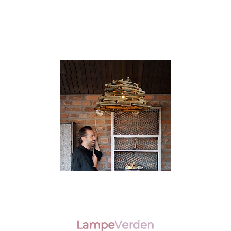 Retro klassiske træloftslamper Simple Pendel Lamper Cafe Pendel
