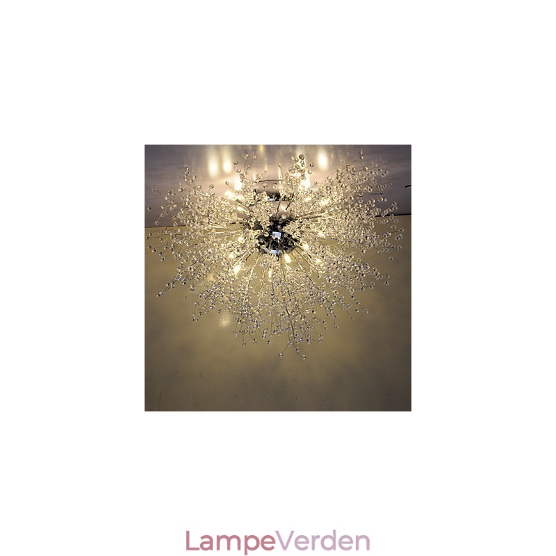 G4 Mitated Crystal Lamp Pendel Lys Rustfrit Stål Dia 90CM