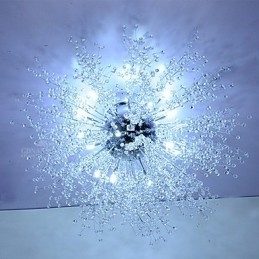 G4 Mitated Crystal Lamp Pendel Lys Rustfrit Stål Dia 90CM