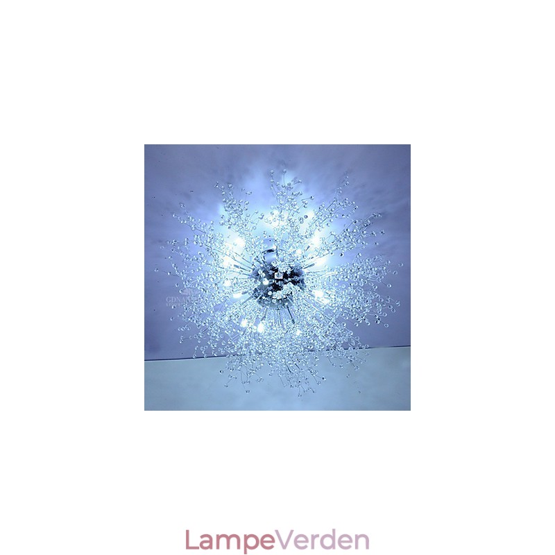 G4 Mitated Crystal Lamp Pendel Lys Rustfrit Stål Dia 90CM