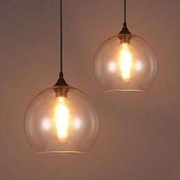 American Creative Nordic Contracted Rural Glas Kugle Single Head Droplight Lanp