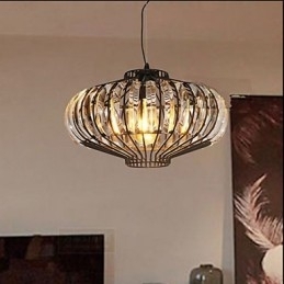 Enkel Krystallysekrone Lysekrone Iron Art Creative