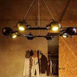 Vintage lysekrone Iron Creative Industrial Wind Chandelier