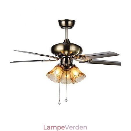 Loftsventilatorer Luxe Eco Modern Loftsventilator med lette 42 tommer blade børstet stål finish