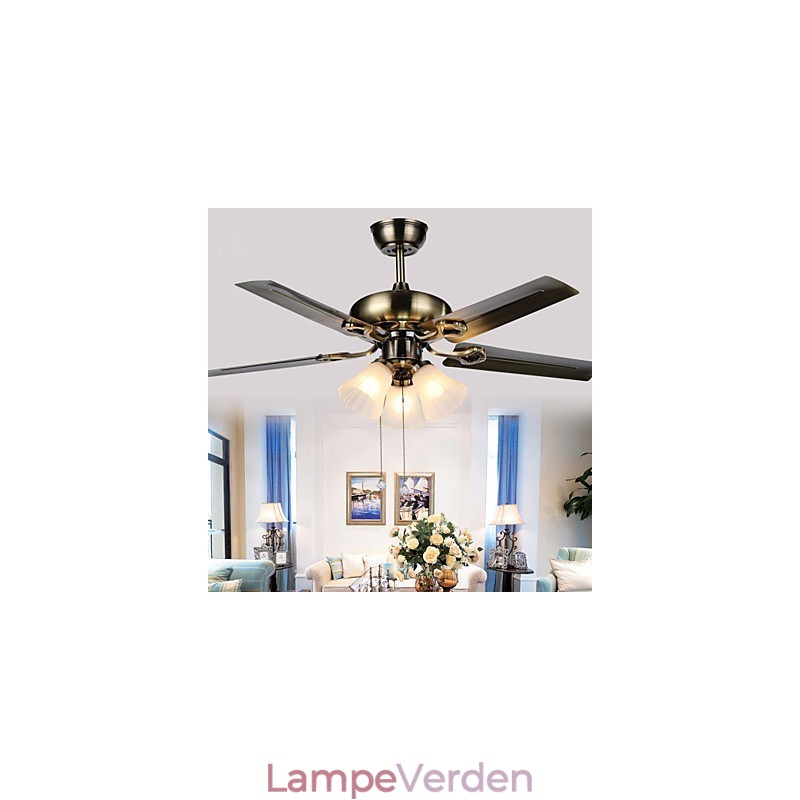 Loftsventilatorer Luxe Eco Modern Loftsventilator med lette 42 tommer blade børstet stål finish