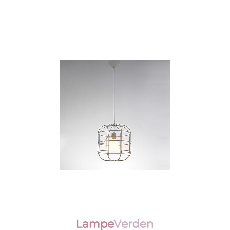 Mini kunstnerisk fuglebur pendel lampe 1 lys Mordern enkelhed finish sort hvid metal kulstof stål droplight