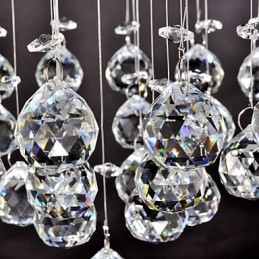 Traditionel Klassisk Krystal Chrome Metal Flush Mount