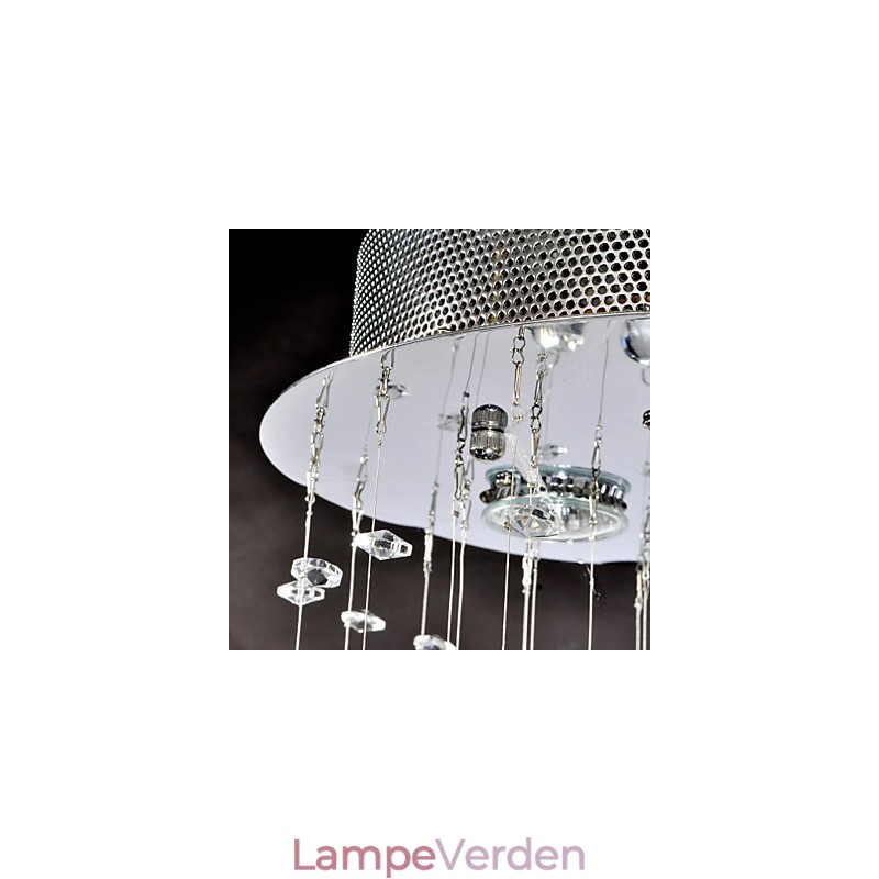 Traditionel Klassisk Krystal Chrome Metal Flush Mount