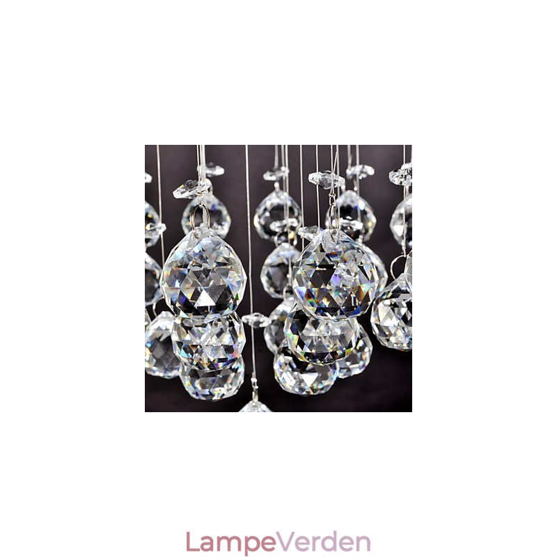 Traditionel Klassisk Krystal Chrome Metal Flush Mount