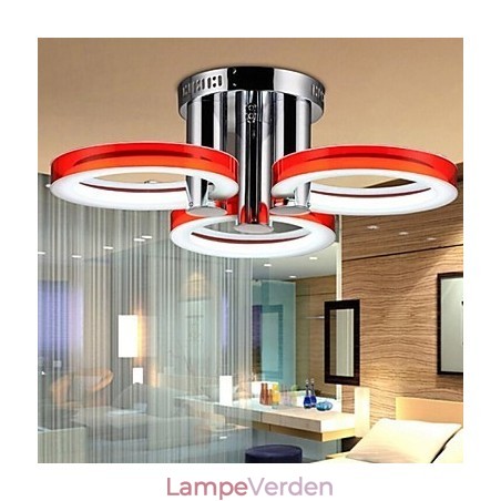 Moderne moderne lysekrone i krommetal, Flush Mount Moderne moderne lysekrone i krommetal, Flush Mount