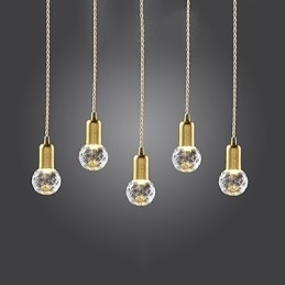 Moderne moderne vintage mini stil guld metal pendel lys