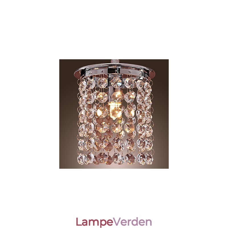 Moderne moderne krystal mini stil galvaniseret pendellampe