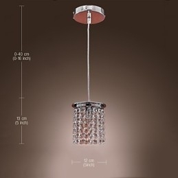 Moderne moderne krystal mini stil galvaniseret pendellampe