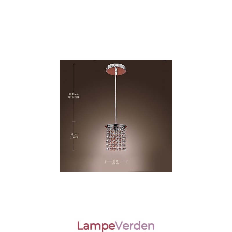 Moderne moderne krystal mini stil galvaniseret pendellampe