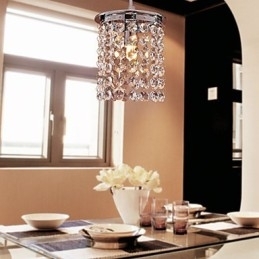 Moderne moderne krystal mini stil galvaniseret pendellampe