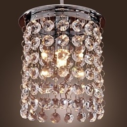 Moderne moderne krystal mini stil galvaniseret pendellampe