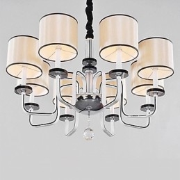 Moderne moderne krystal krom metal lysekrone