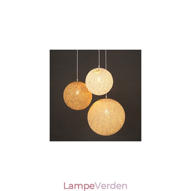 Moderne og kontraheret sfærisk Cany Art Lampe Hamp Ball Pendant Lamp Light