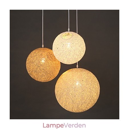 Moderne og kontraheret sfærisk Cany Art Lampe Hamp Ball Pendant Lamp Light Moderne og kontraheret sfærisk Cany Art Lampe Hamp Ball Pendant Lamp Light