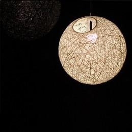 Moderne og kontraheret sfærisk Cany Art Lampe Hamp Ball Pendant Lamp Light