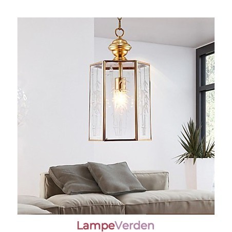 Amerikansk land lille vedhæng alle kobber enkelt glas