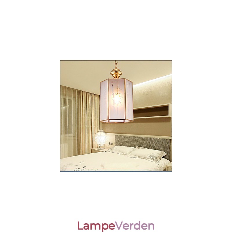 Amerikansk land lille vedhæng alle kobber enkelt glas