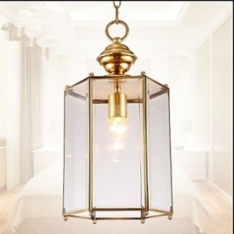 Amerikansk land lille vedhæng alle kobber enkelt glas