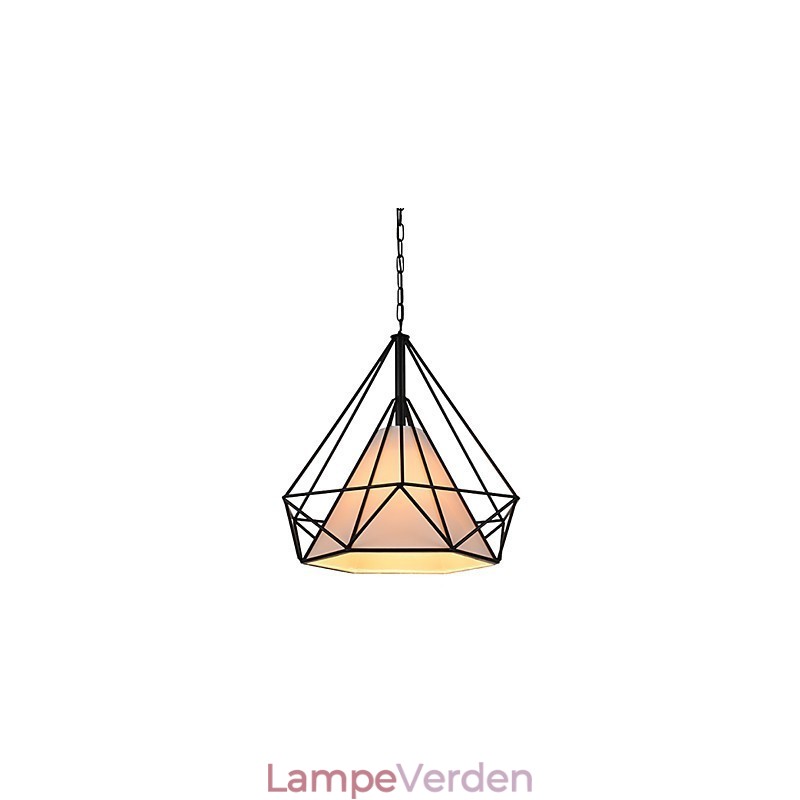Diamond Mini Pendel Lampe 1 Lys Moderne Enkelhed Sort & Hvid Færdig kulstofstål Dråbelys