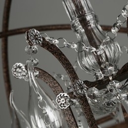Lysekrone Krystal Traditionel Klassisk Metal