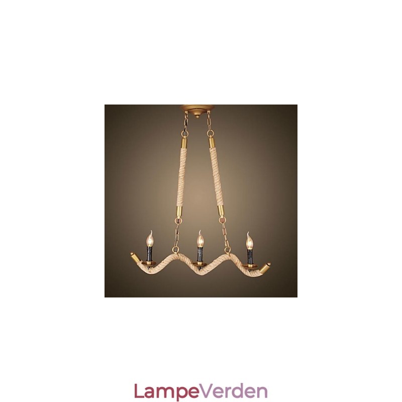 Traditionel klassisk rustik Lodge Vintage Retro Country Antik Messing Metal Pendel Light