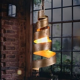 Retro jernlampe Moderne, minimalistisk industriel lysekrone