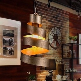Retro jernlampe Moderne, minimalistisk industriel lysekrone