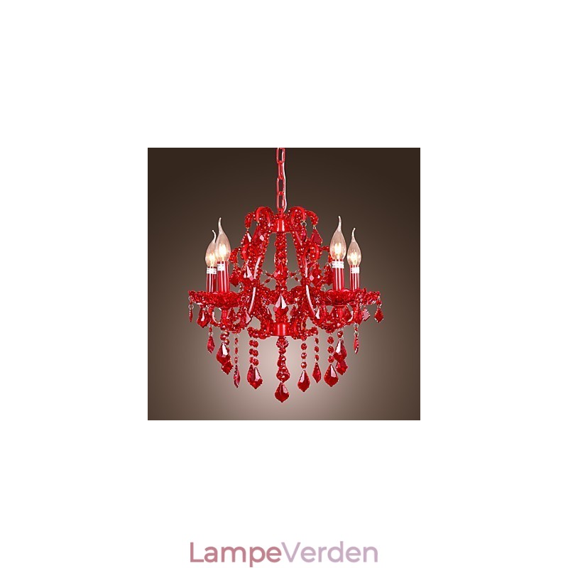 Moderne moderne krystal krom metal lysekrone