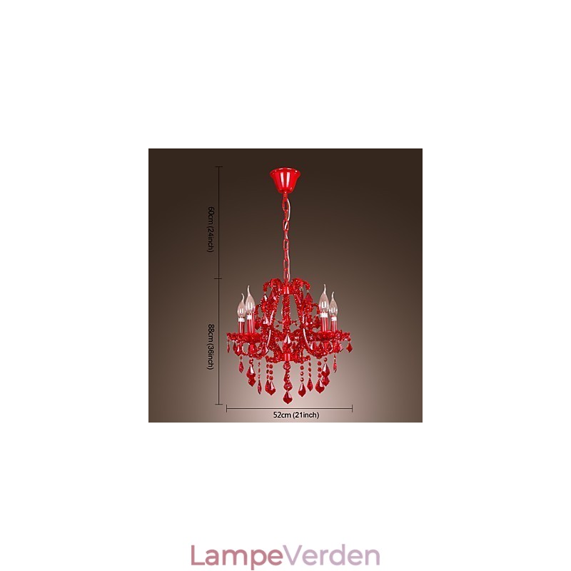 Moderne moderne krystal krom metal lysekrone
