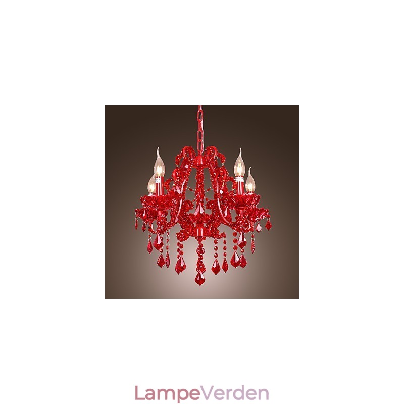 Moderne moderne krystal krom metal lysekrone
