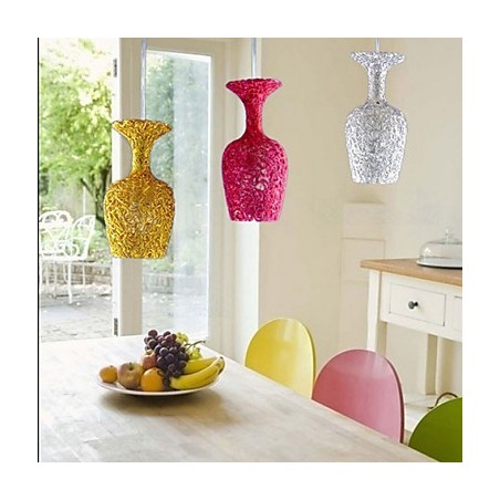 Vævet aluminiums lysekrone med tre hovedlampe æble Vævet aluminiums lysekrone med tre hovedlampe æble
