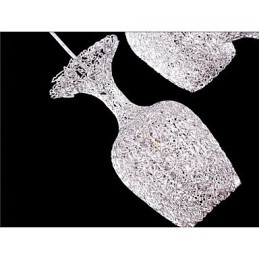 Vævet aluminiums lysekrone med tre hovedlampe æble