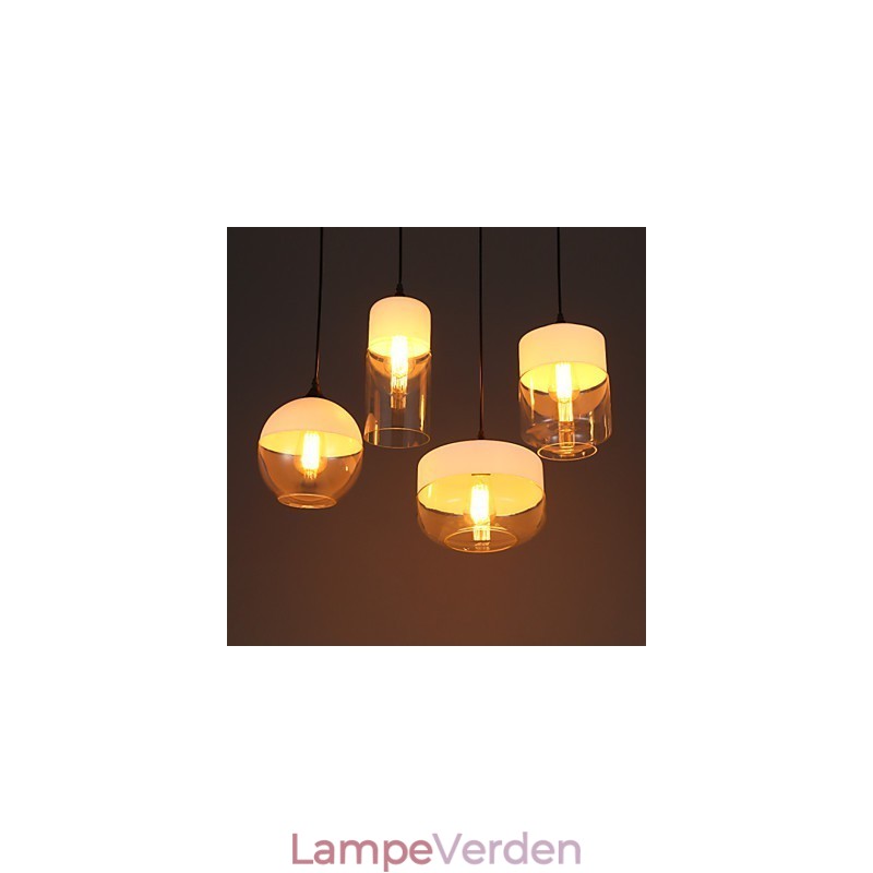 Nordic Creative Stair Shop's Art Smedejernsglas lysekronelampe