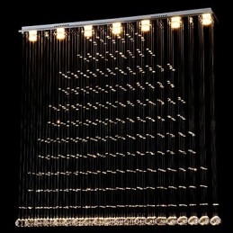 K9 Crystal Pendel Light Hængende Wire Lysekrone Belysning Loftslamper
