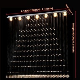 K9 Crystal Pendel Light Hængende Wire Lysekrone Belysning Loftslamper