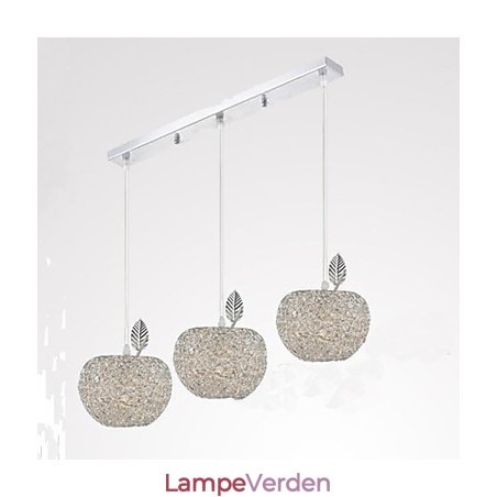 Vævet aluminiums lysekrone med tre hovedlampe æble Vævet aluminiums lysekrone med tre hovedlampe æble