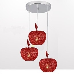 Vævet aluminiumslysekrone med tre hovedlampe Apple A