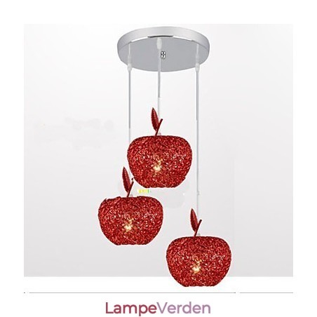 Vævet aluminiumslysekrone med tre hovedlampe Apple A