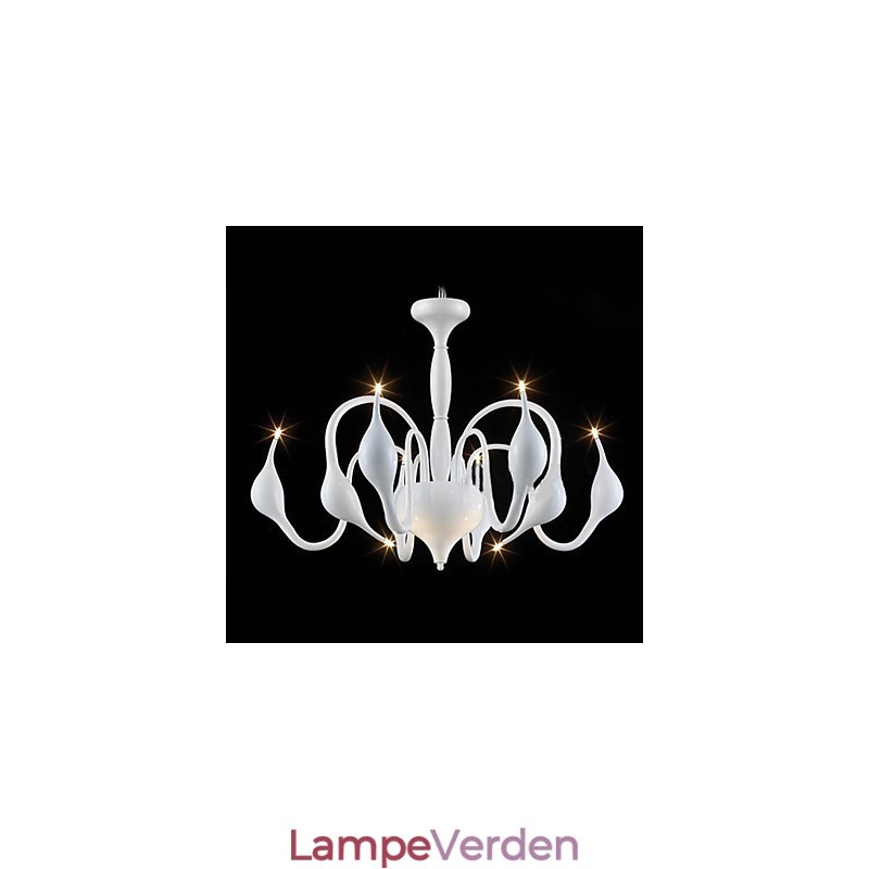 Moderne moderne galvaniseret metal lysekrone