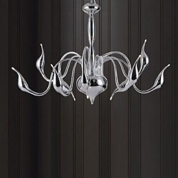 Moderne moderne galvaniseret metal lysekrone
