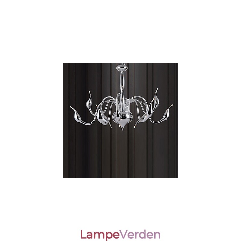 Moderne moderne galvaniseret metal lysekrone