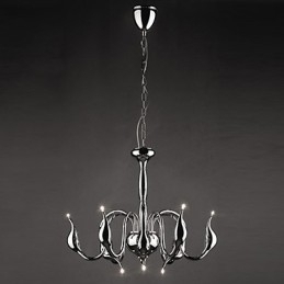Moderne moderne galvaniseret metal lysekrone