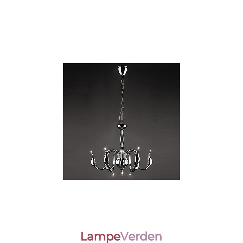 Moderne moderne galvaniseret metal lysekrone