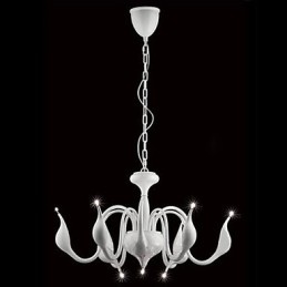 Moderne moderne galvaniseret metal lysekrone
